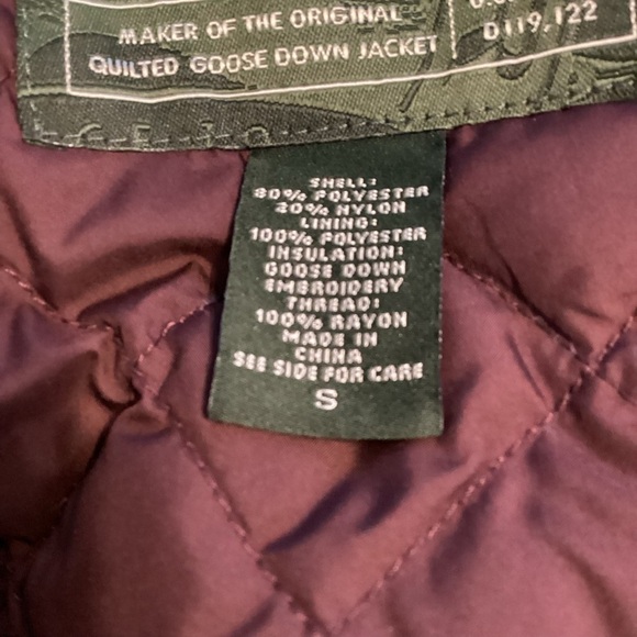 Eddie Bauer Premium Goose Down Quilted Vest Red Size S - Picture 7 of 7